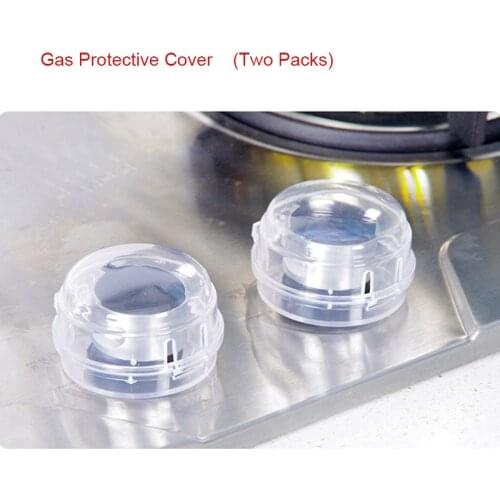 2/4 Pcs Clear Gas Stove Knob Cover Kit Kitchen Switch Protective Covers CFE
