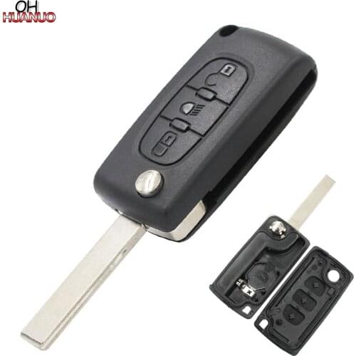 3 Buttons Uncut HU83 Blade Key Cover Flip Remote Key Case Shell Fob for CITROEN C2 C3 C4 C5 C6