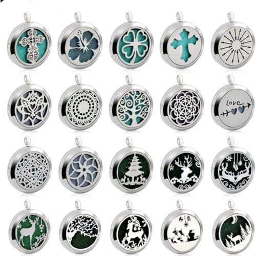 316l Surgical Stainless Steel Aromatherapy Essential Oil Diffuser Necklace Pendant Locket Jewelry With 50cm Chain