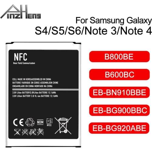 PINZHENG Battery For Samsung Galaxy S4 S5 S6 Note 3 Note 4 Battery B800BE B600BC EB-BN910BBE EB-BG900BBC EB-BG920ABE Batteries