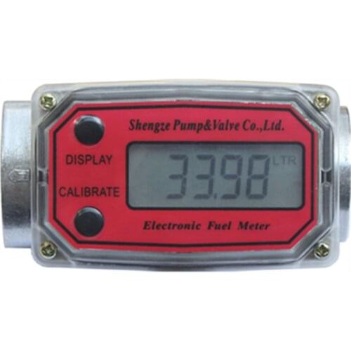 Digital Fuel Meter Sensor Indicator Gauge Diesel Gasoline Methanol Alcohol Caudalimetro Flowmeter Counter 10-120L/Min