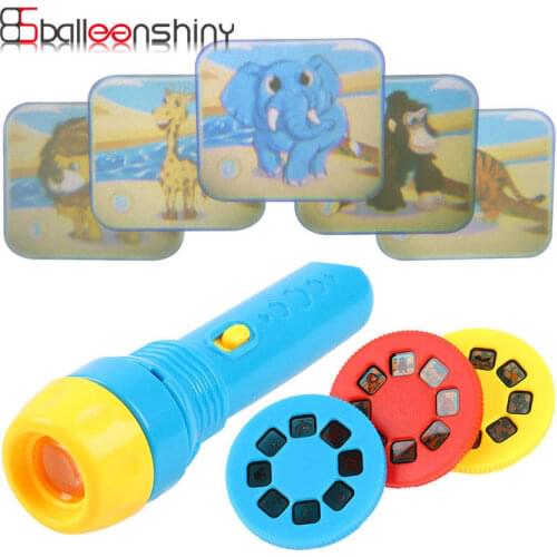 Balleenshiny 24pattern Kids Toy LED Dinosaur Projector Pattern Torch Projector Flashlight Light-up Rotary Educational Toys