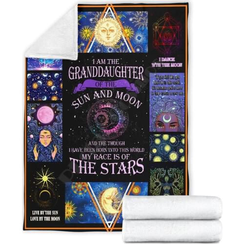Daughter Of Sun And Moon Fleece Blanket 3D full printed Wearable Blanket Adults For Kids Warm Sherpa Blanket Drop Shipping 02