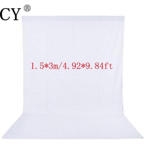 CY Fotografia 1.5x3m Photography Backdrops Photo Background Non-woven Fabrics White Screen Backgrounds For Photo Studio