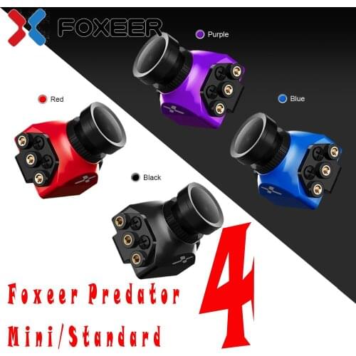 Foxeer Mini Predator 4 FPV Camera Mini Camera16:9/4:3 PAL/NTSC switchable Super WDR OSD 4ms LatencyFor Racing Drone