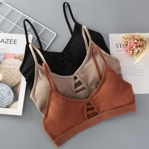 Girls Cotton Bra Tube Top Crop Top Female Seamless Underwear Tube Bra Wireless Bralette Sexy Lingerie Cropped Bandeau Top