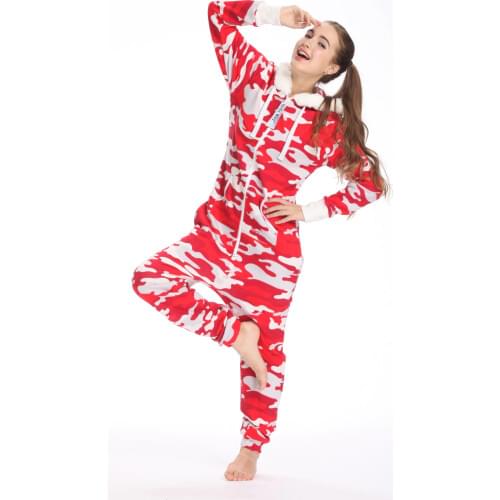 Nordic Way Camo Onesies All In One Piece Jumpsusit Hoody Fleece Romper Adult Unisex Playsuit