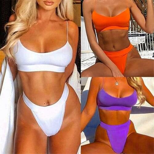 Micro Thong Bikini High Cut Swimwear Women High Waist Bikini Bathing Suit Women Swimming Suit Brazilian Biquini Monokini Mujer