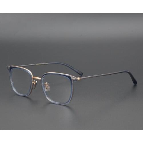 Titanium Computer Glasses Men Classic Square Frame High Quality Eyeglasses Women Prescription Myopia Eyewear Larger Face
