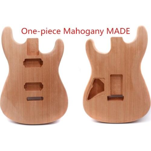 Unfinished Guitar Body HH Unfinished One-piece Mahogany DIY Electric Guitar