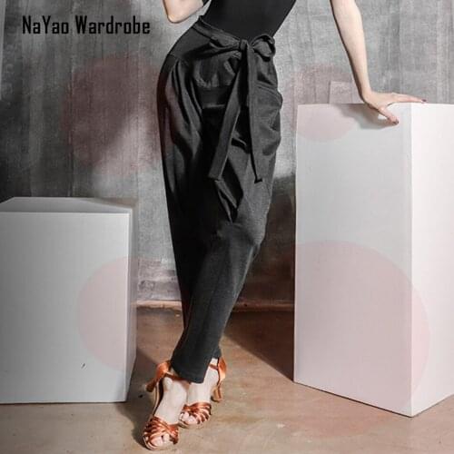 2021 New W695 Latin Dance Dress Women Latin Dance Trousers for Ballroom Samba Tango Chacha Performamnce Dancing Pants