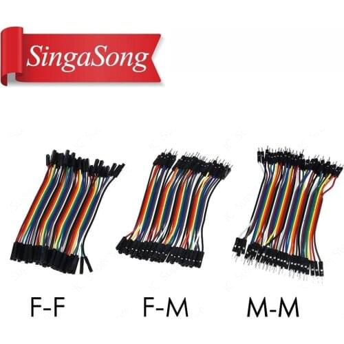 40-120pcs Dupont Line 10CM 40Pin Male to Male + Male to Female and Female to Female Jumper Wire Dupont Cable for Arduino DIY KIT
