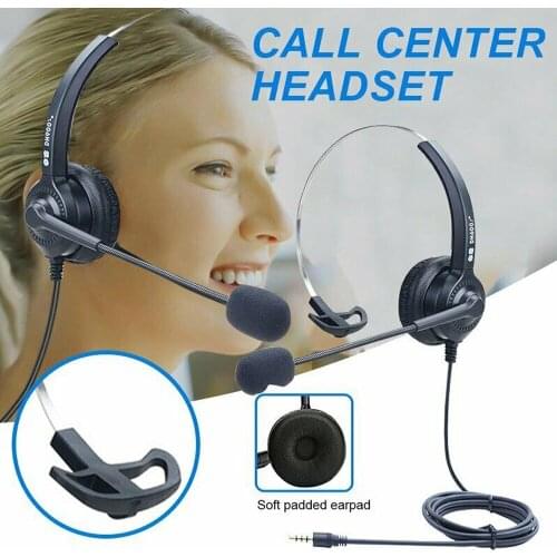 TRAVOR USB Interface Head-mounted Calling Center Headset Laptop Computer PC Wired Stereo Earphone With Microphone Noise-down