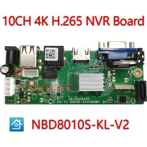 NVR 10CH*4K ONVIF H.265AI/H.265+ CCTV Network Surveillance Video Recorder Board Support MYEYE CMS HDMI Face&Motion Detection