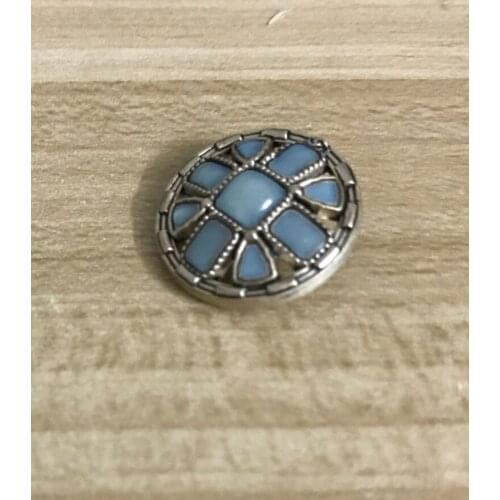 Blue oil buttons metal button 10 pieces a lot