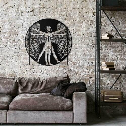 VİTRUVİUS METAL DUVAR TABLOSU ŞIK DEKOR LÜKS KALİTELİ 70x70 Cm