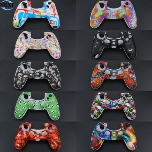 YuXi Brand New Soft Silicone Rubber Case Cover For Playstation Dualshock 4 PS4 Pro Slim Controller Skin