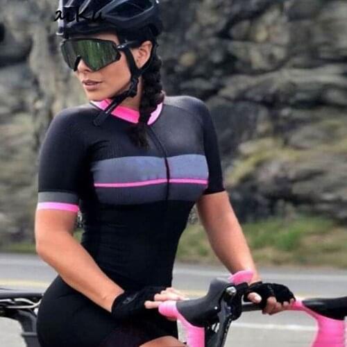 Womens short Sleeve clothes cycling Triathlon suit clothes Cycling Skinsuit set Maillot Ropa Ciclismo cycling jumpsuit