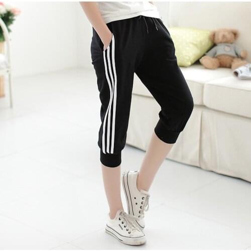 2016 spring summer elastic waist drawstring casual pants straight jeans womens pants white pants for women tracksuit