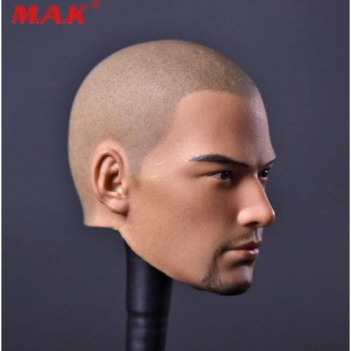 1:6 scale male head sculpt tang monk Asura Saint bald beard version for 12 inches man boy action figure