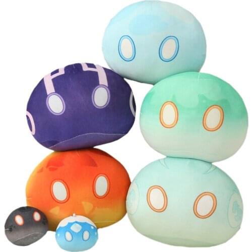 1pcs Cartoon Game Genshin Plush Cushion Comfort Slime Sleeping Pillow Sofa Pad Baby Doll Kids Gifts Xmas Gift