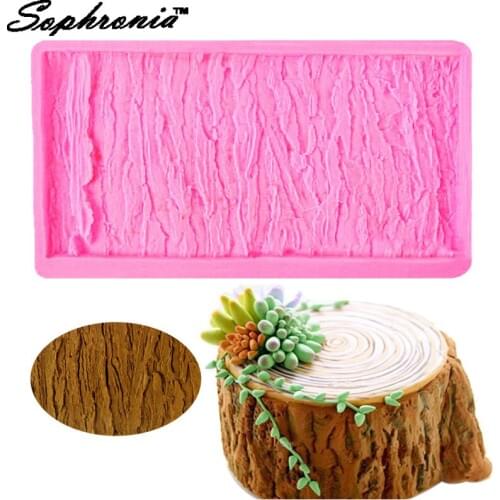 10PCS/SET Tree Bark Texture Icicle Silicone Mold Fondant Cake Mold Chocolate Christmas Decorating Tools Silicone 20.2*11.8*1CM