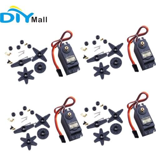 4Pcs/lot DIYmall MG995 Servo 180 Degree Digital Servos for Smart Car Boat