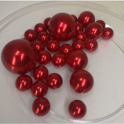 40Pcs Pearls floating beads pirate birthday wedding table vase filler plastic pearls for party decoration