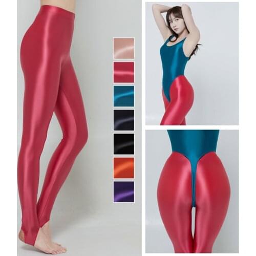 XCKNY Shinning Leggings liquid gloss casual tights high waist elastic trampling socks Japanese glossy tights Yoga Fitness socks