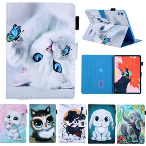 Case For Apple iPad mini 5 2019 Cover Smart PU leather Card slot Cartoon cat case fundas for iPad mini 1 2 3 4 case 7.9 inch
