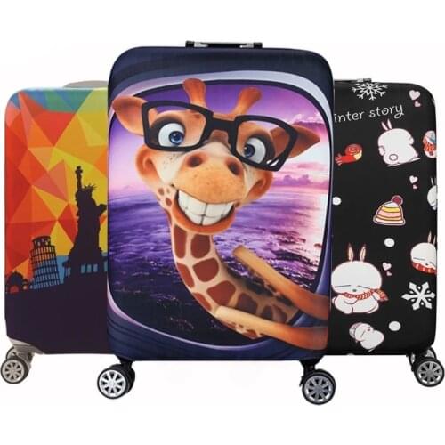 Travel Suitcase Protective Cover Luggage Case Thicker Travel Accessories Elastic Luggage Dust Cover Apply to 18''-32'' Suitcase