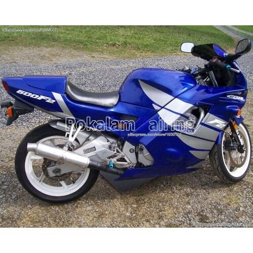 For Honda CBR600 F2 1991 1992 1993 1994 CBR 600 F2 91-94 CBRF2 Blue Silver Body Kit Cowling Motorcycle Fairing Set