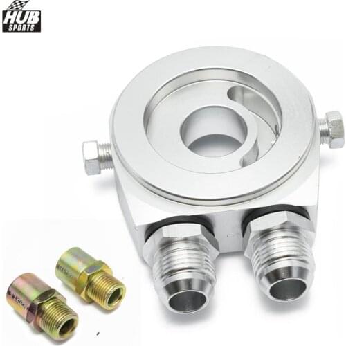 Hubsports M20 X 1.5 AN10/AN8 Oil Filter Sender Sandwich Plate Cooler Adapter Kit Feed line HU-OL01SL