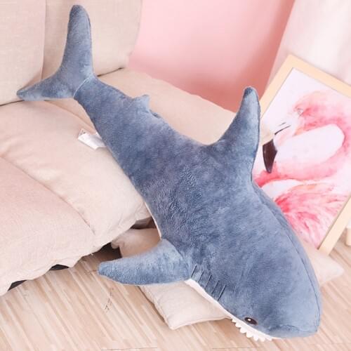 60cm Plush Shark Toys Baby Stuffed Sleeping Pillow Soft Stuffed Animal Russia Shark Simulation Animals Toy for Kid Birthday Gift