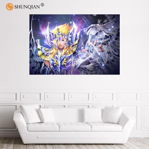 Nice Saint Seiya Poster Custom Satin Poster Print Cloth Fabric Wall Poster Print Silk Fabric Print Poster