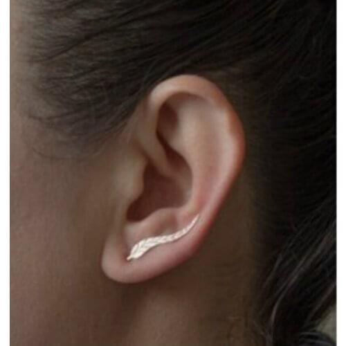 Fashion Jewelry Explosion Bohemia Statement Ear Clips Metal Leaf Earrings New Leaf Female Earrings