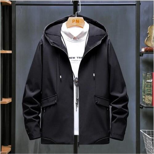 2020 New Jacket Men Zipper Casual Solid Hooded Jacket Fashion Mens Outwear Slim Fit Spring Autumn High Quality