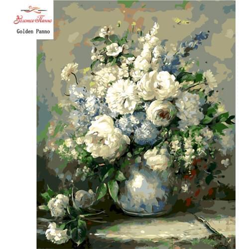 Golden Panno,Needlework,DIY DMC 14CT Cross stitch Kit, Pattern Embroidery Cross-stitch Painting,Christmas,beautiful flower 1010