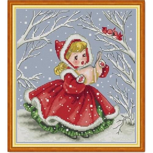 Read aloud to the birds cross stitch kit 18ct 14ct 11ct cotton silk thread white fabric embroidery DIY handmade needlework