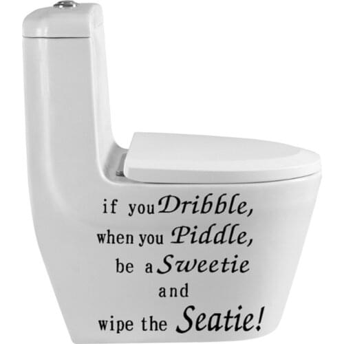 Toilet Seat Sticker If You Dribble Monster High Pegatinas Removable adesivo de parede Vinyl Waterproof Wallpaper Bathroom