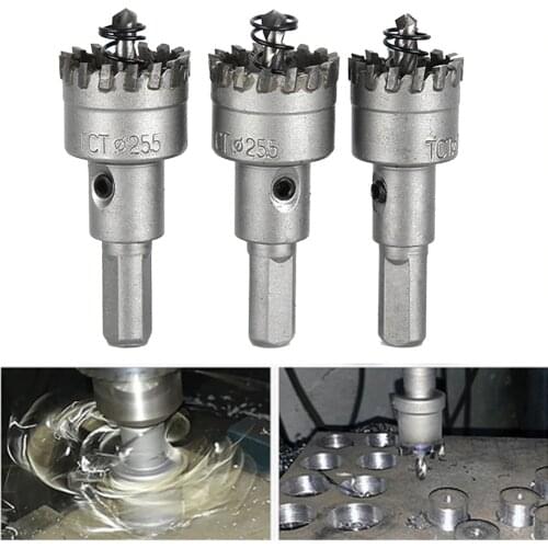 22-30mm Multi-tooth Hole Saw Carbide Tip Core Drill Bit For Alloy Stainless Steel Cutter Tool Durable Carbide Tipped Drill Bits