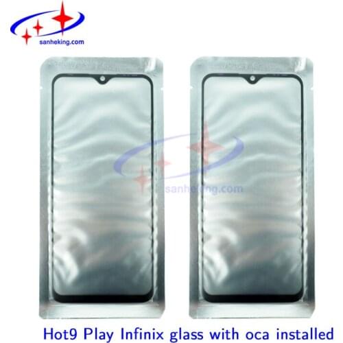 Front Glasses With OCA Replacement For Infinix Hot9play Note7Lite X655 8i s5pro smart4 5 Touch Screen Outer Covers Repair Parts