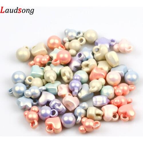 30pcs Mixed Acrylic Beads Star Heart Round Mickey Charm pendant for Jewelry Making DIY Necklace Bracelet Pendant 12-17mm