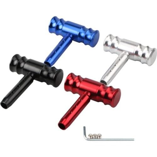 Universal Airplane T Shape Car Gear Shift Knob Aluminum Manual Automatic GearShift Stick Lever Blue Black Red Silver