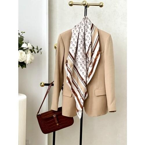 35" Square 100% Silk Scarf Wraps Necktie Female Fashion Clothing Acessories