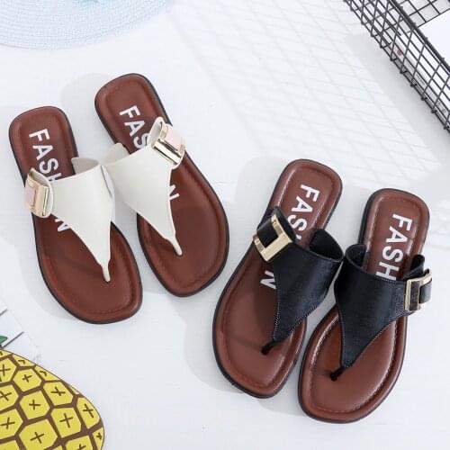 Womens Slippers Summer Beach Slippers 2020 Casual Beach Womens Shoes Slippers Summer Home Indoor Outdoor Flat Flip-Flops
