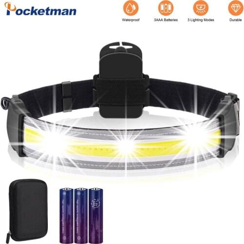 8000 Lumen LED Headlamps COB High Bright Headlight Waterproof Work Light Hard Hat Outdoor Camping Cycling Fishing Lighting Tool