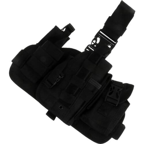 Waterproof Tactical MOLLE Leg Bag Drop Thigh Rig w/ Debris Pouch Waist Belt Leg Holster Bag
