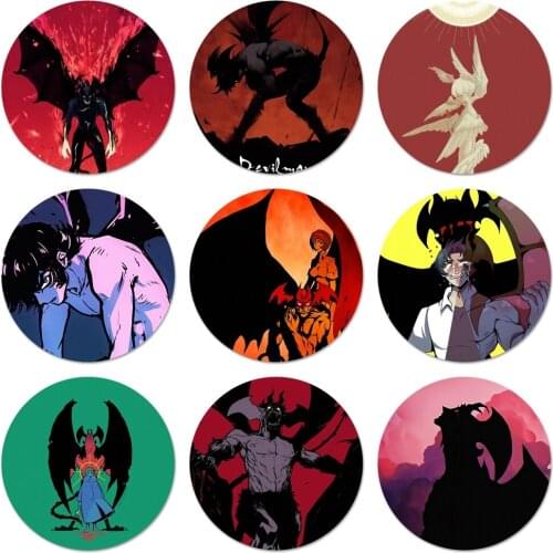 Devilman Crybaby Icons Pins Badge Decoration Brooches Metal Badges For Backpack Decoration 58mm