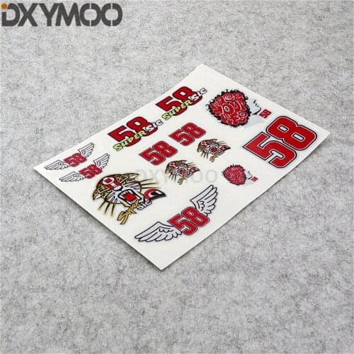 1 Set Motorcycle Bike Racing Stickers Car Styling Vinyl Decal for Tiger 58 Sic Wings Race Your Life
